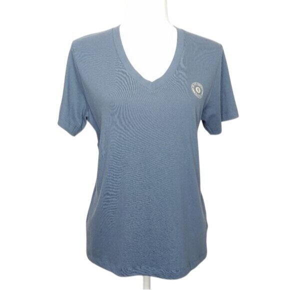 Frye Logo Blue V-Neck Short Sleeve T-shirt - Picture 4 of 8